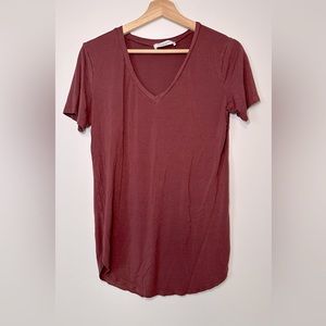 CJLA “CJ’s Favorite V-Neck Tee” in Wine